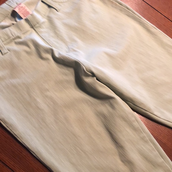 Lg 12 Faded Glory lime green jeggings euc - Picture 4 of 8